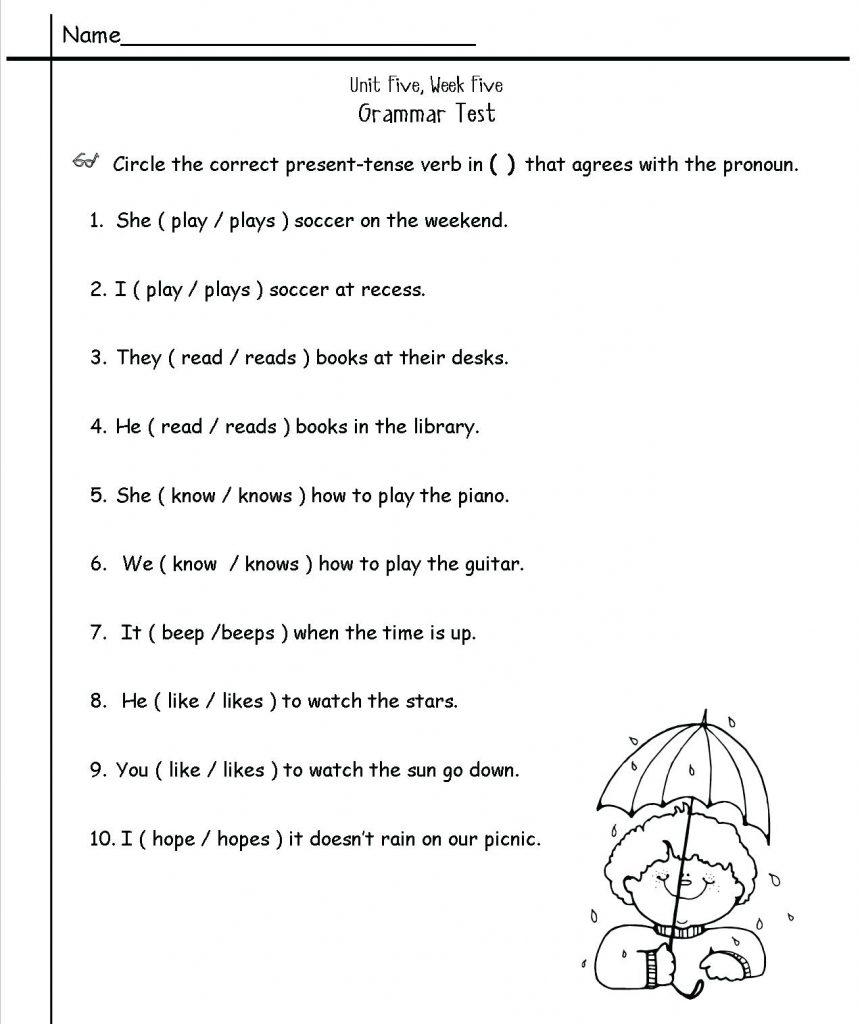 2nd Grade English Worksheets - Grammar