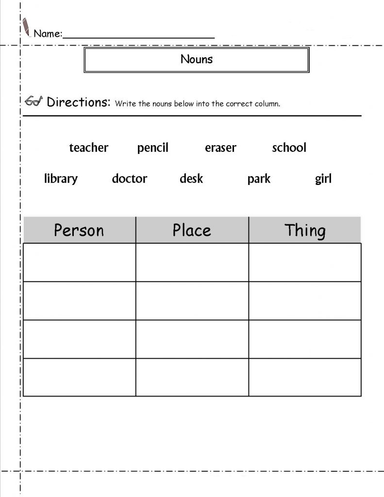 2nd Grade English Worksheets - Nouns