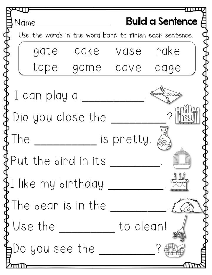 2nd Grade English Worksheets - Sentences