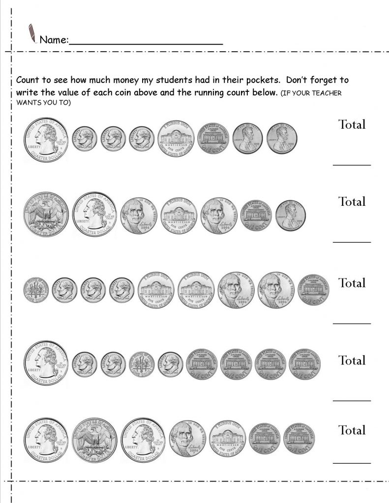 2nd Grade Money Worksheets Coins
