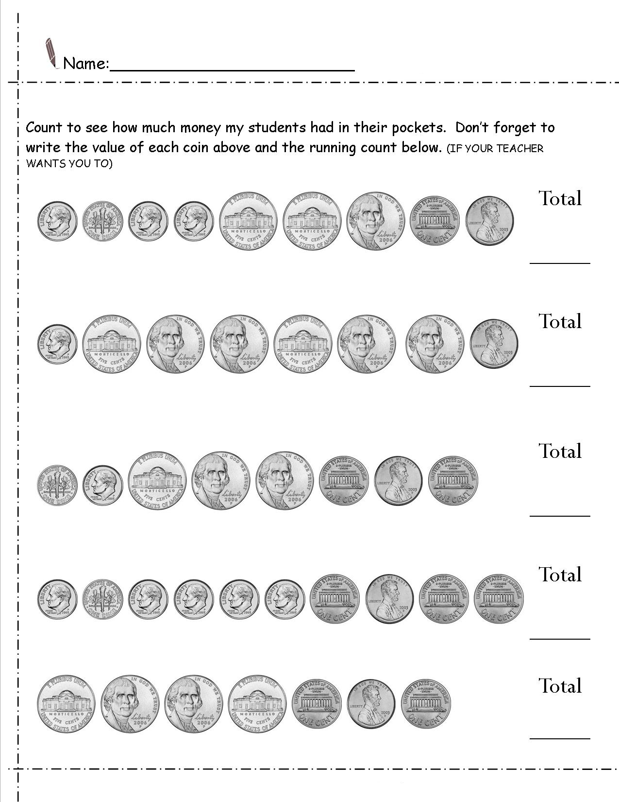 Grade 2 Counting Money Worksheets Free Printable K5 Learning Money 