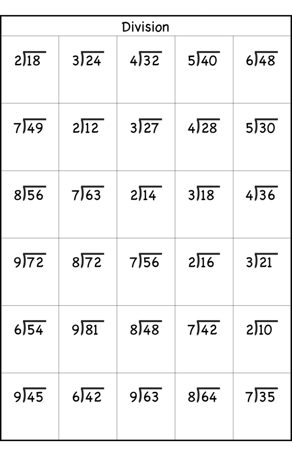 Printable Division Worksheets 3rd Grade Third Grade Division 