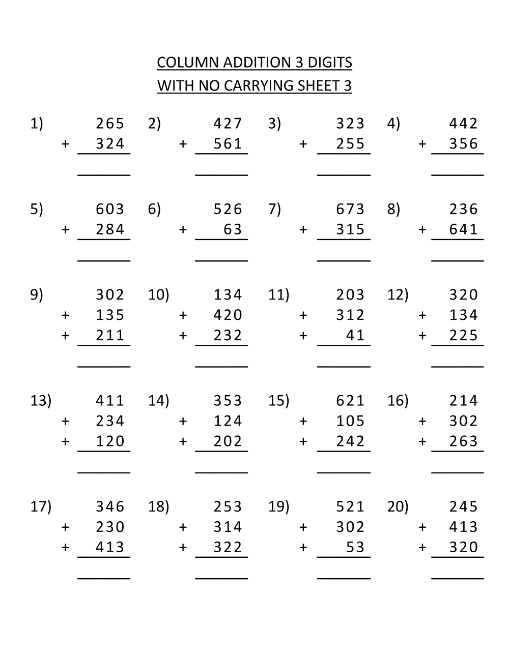 homework math 3rd grade