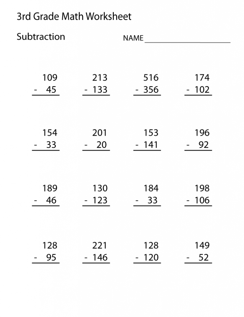 3rd Grade Math Worksheet