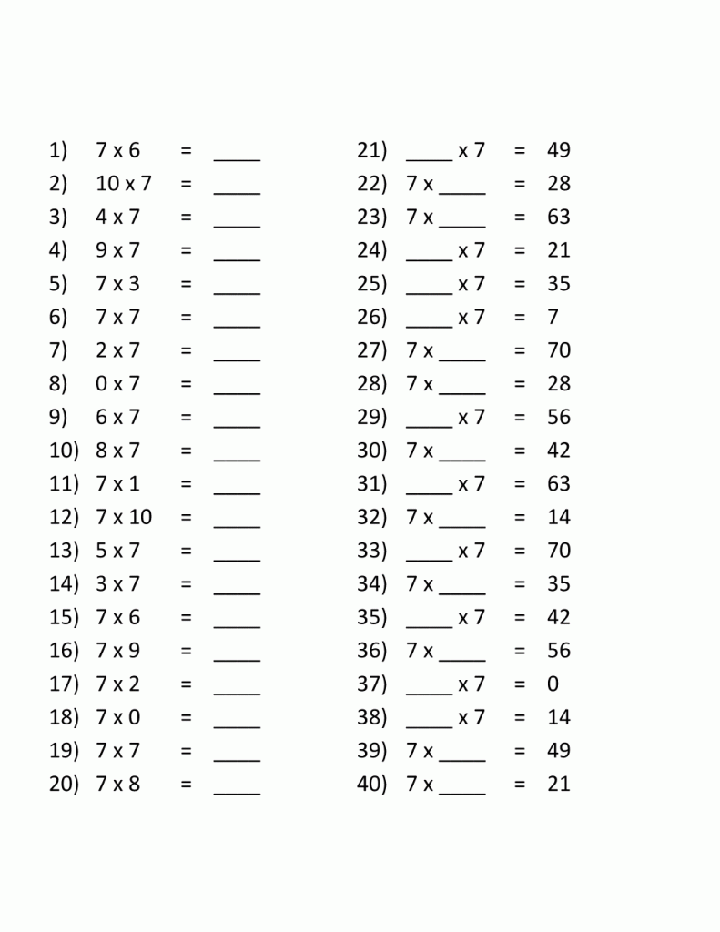 3rd Grade Multiplication Worksheets - Best Coloring Pages ...