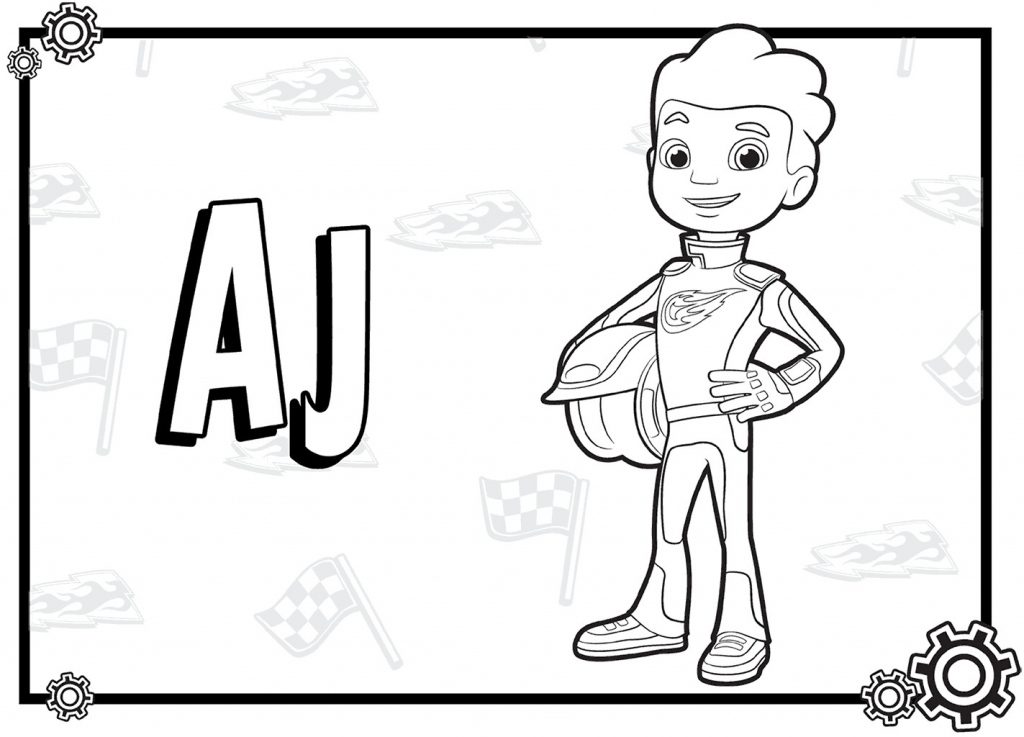 AJ Blaze and the Monster Machines Coloring Pages