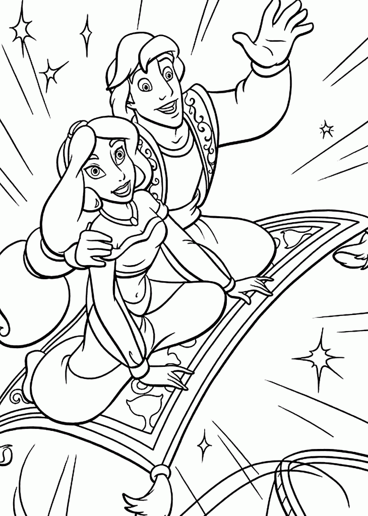 Aladdin Disney Coloring Pages for Adults