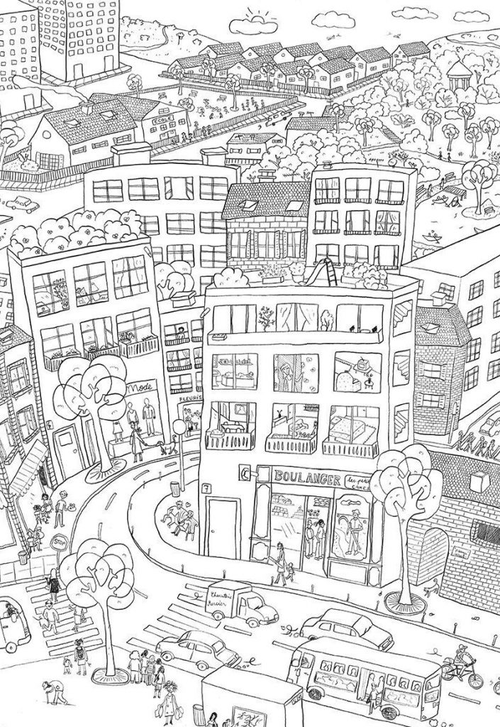 Awesome City Coloring Pages