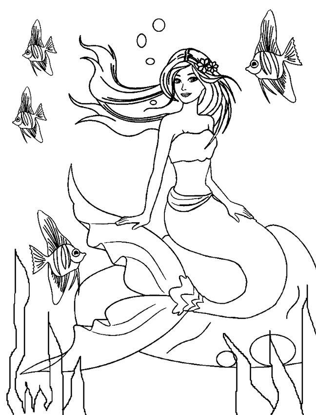 free barbie mermaidia coloring pages