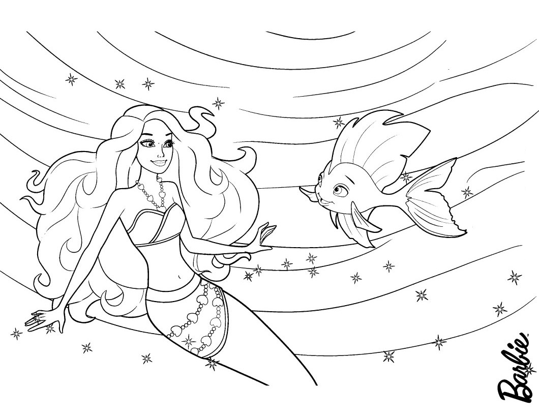 barbie mermaidia coloring pages