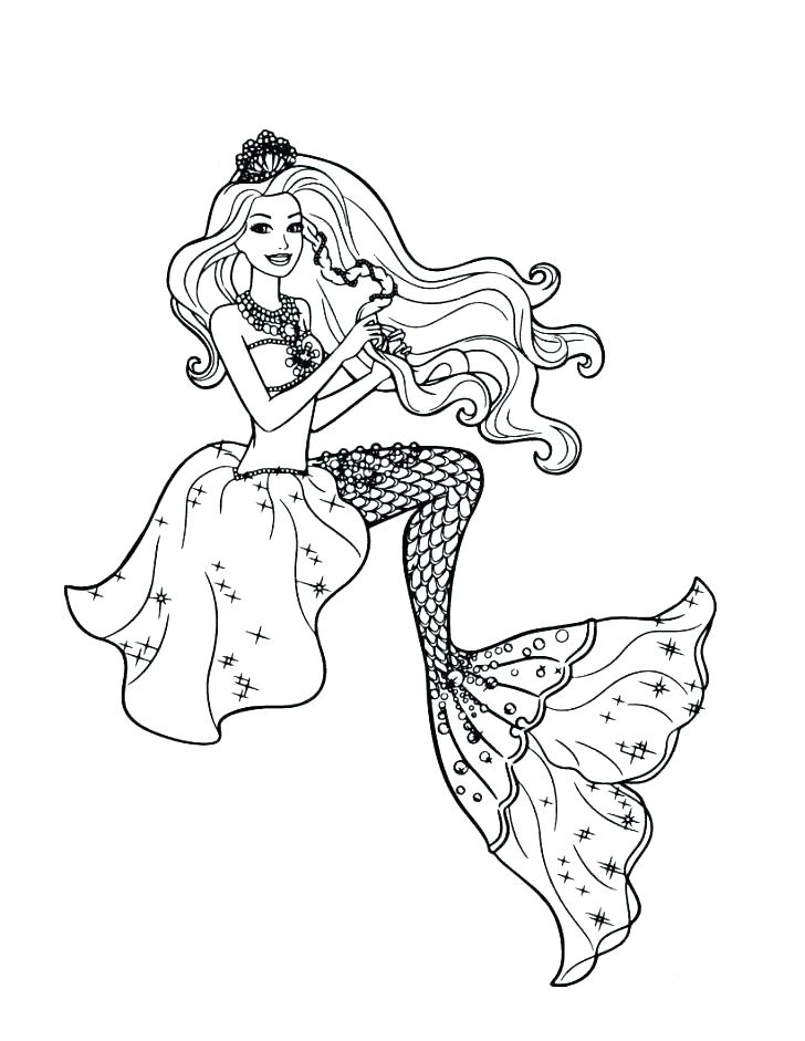 Barbie Mermaid Free Coloring Pages