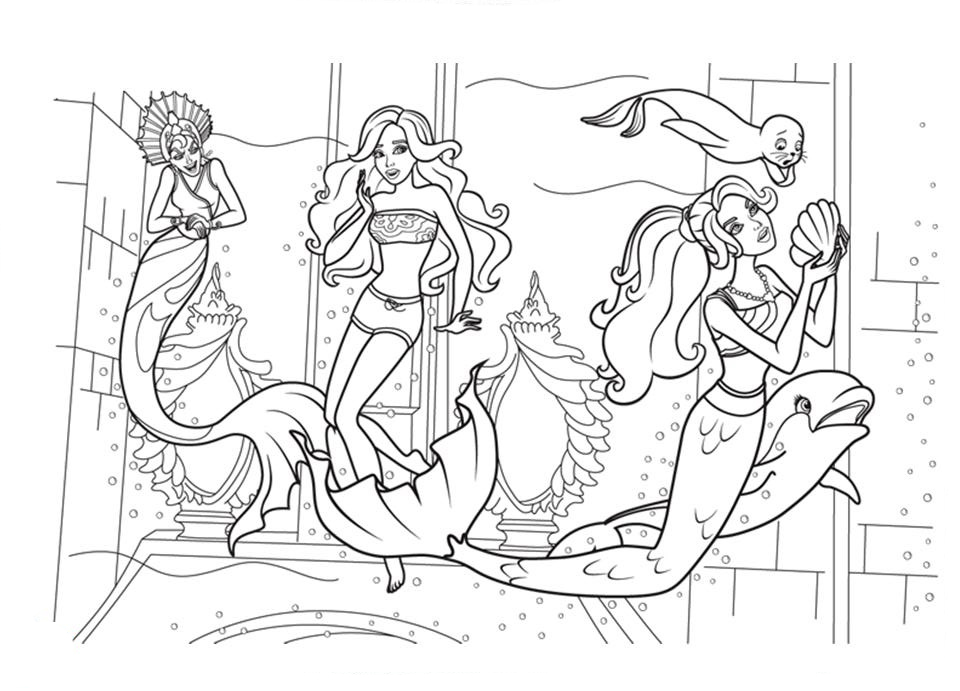 barbie mermaidia coloring pages