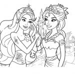 Barbie Mermaids Coloring Page Printable