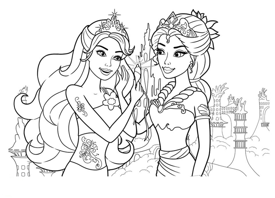 Barbie Mermaid Coloring Pages 6