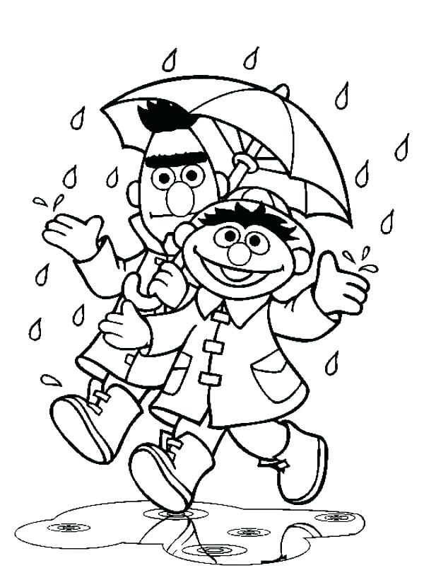 preschool rainy day coloring pages