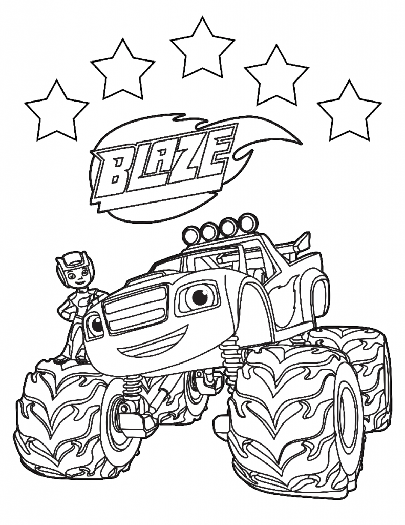 Blaze Coloring Page