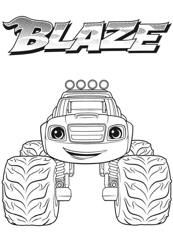 Colouring Pages Coloring book Machine Demand, blaze monster truck