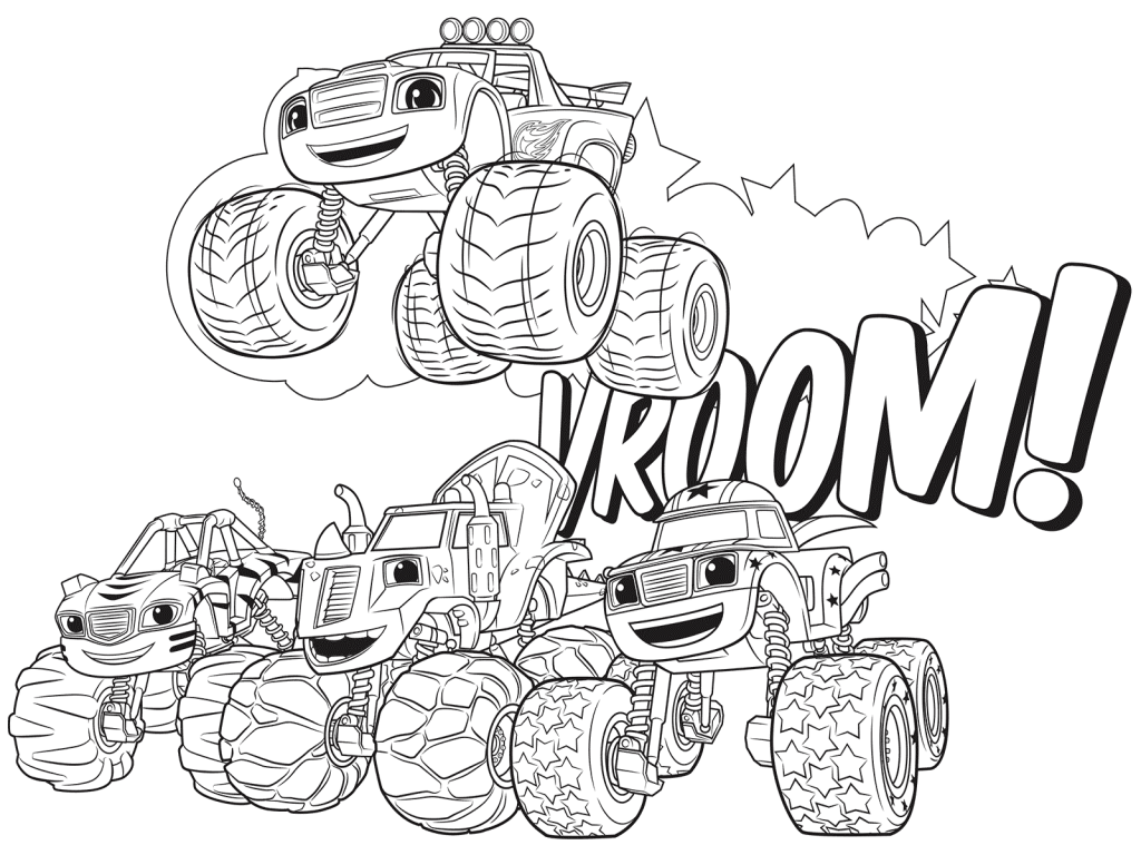 Blaze and the Monster Machines Coloring Page