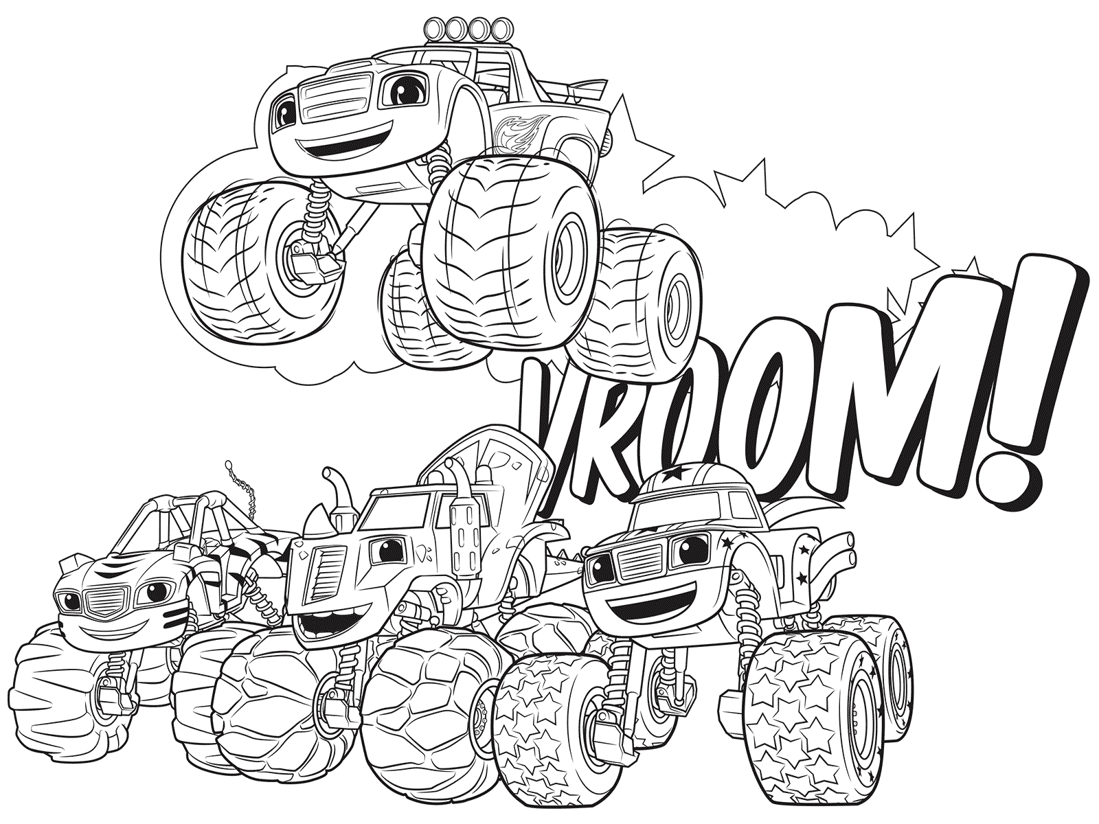  Blaze  And The Monster Machines Coloring  Pages  Sketch 