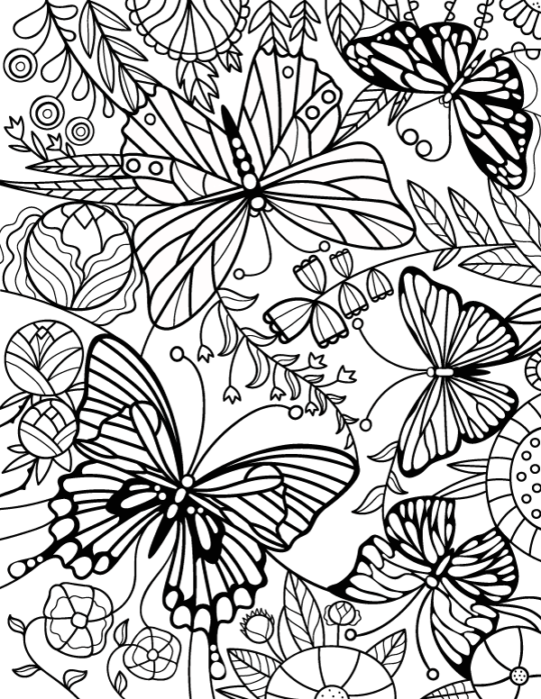 Butterfly Coloring Pages for Adults - Best Coloring Pages ...