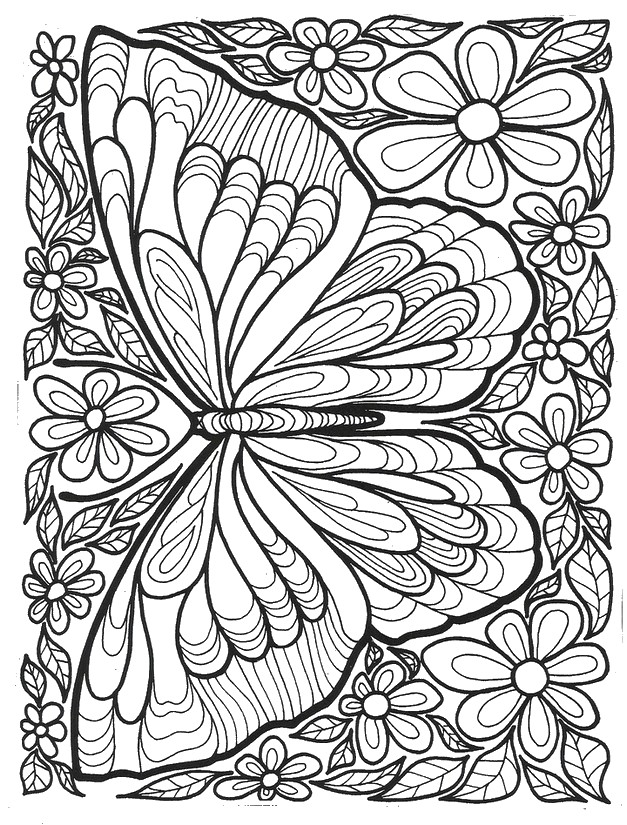 Download Butterfly Coloring Pages For Adults Best Coloring Pages For Kids