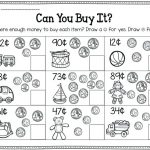 Can you Buy It 2nd Grade Money Worksheet