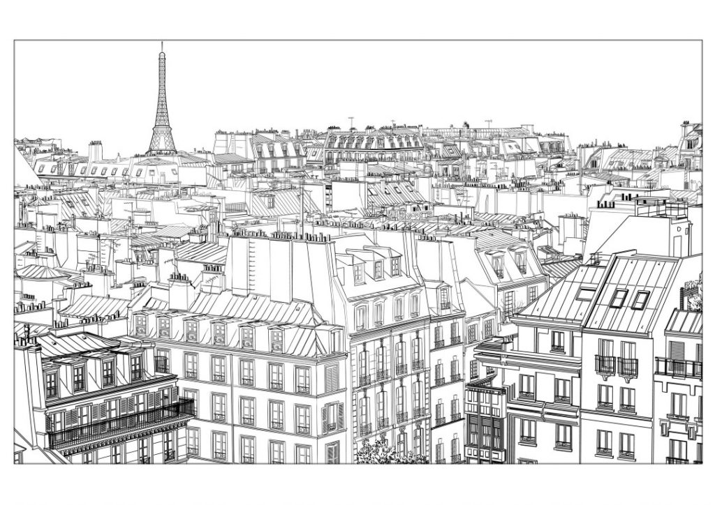 City Coloring Pages Paris