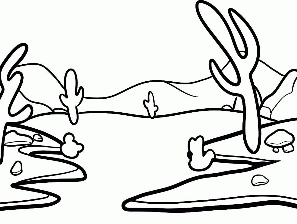 Desert Coloring Pages For Kids 4