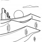 Desert Sunrise Coloring Pages