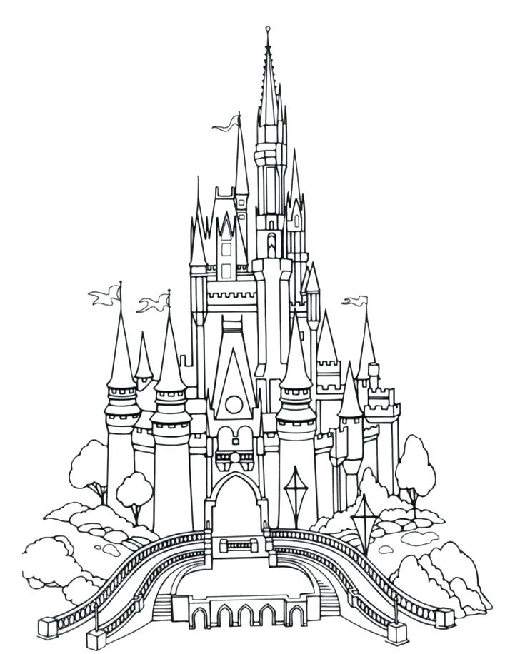 Disney Castle Coloring Pages for Adults
