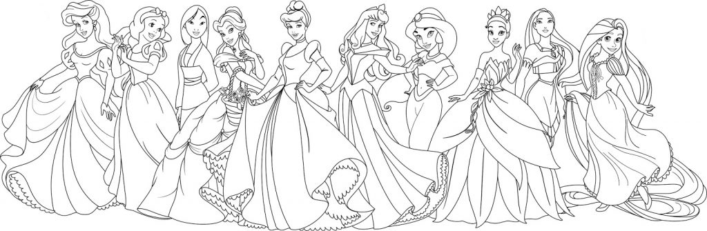 Disney Princess Coloring Pages for Adults