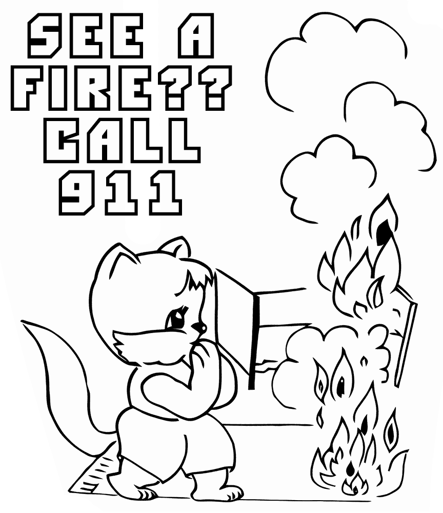 Free Printable Fire Safety Coloring Pages