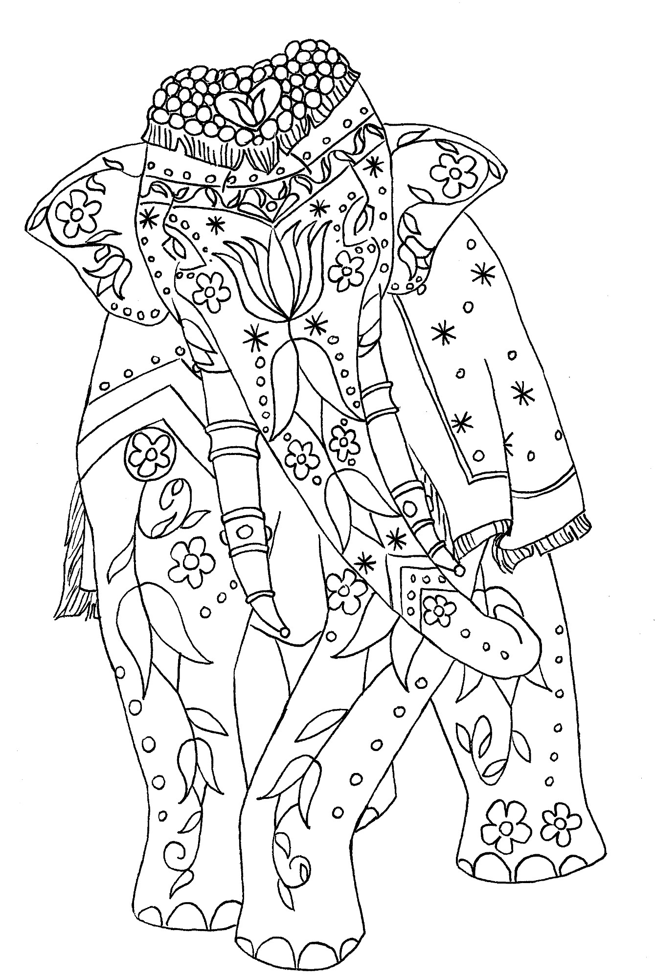 Download Elephant Coloring Pages for Adults - Best Coloring Pages ...