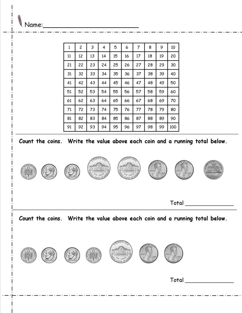 Free 2nd Grade Money Math Worksheets