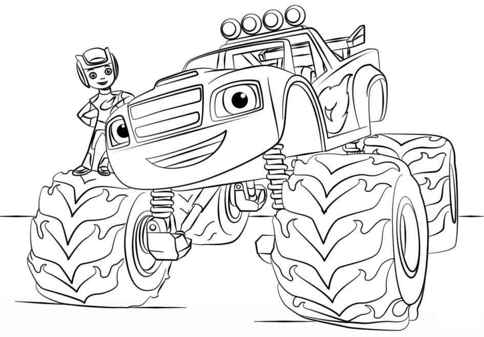 blaze and the monster machines coloring pages  best