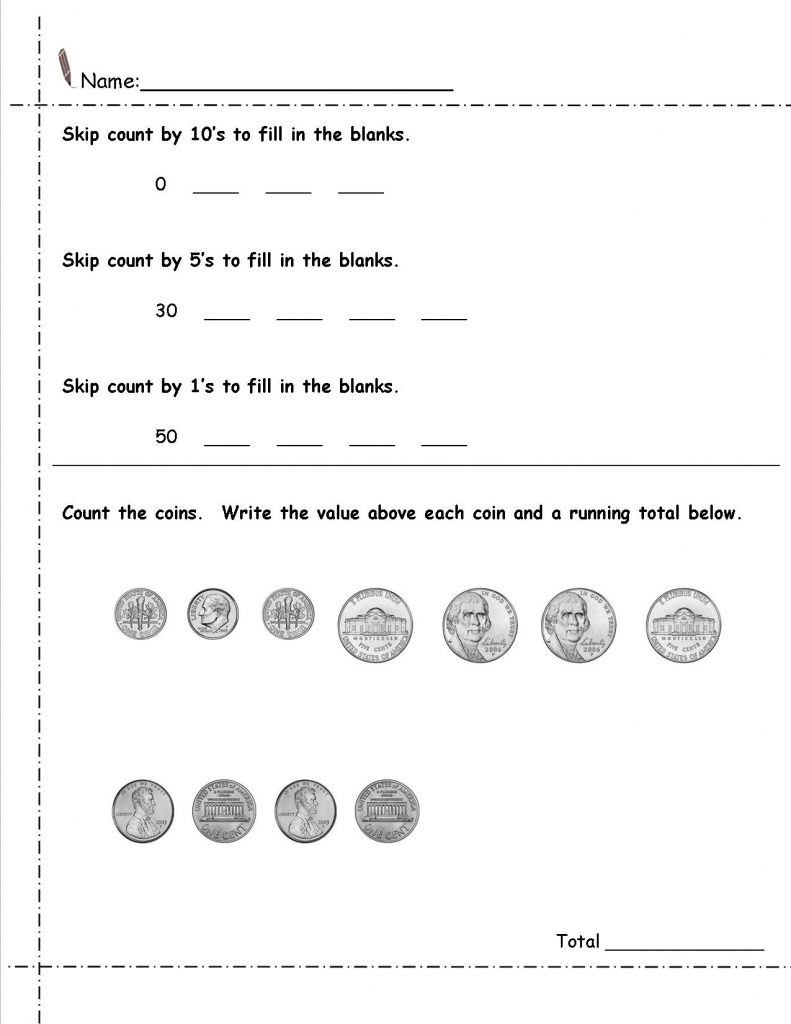 Free Printable 2nd Grade Money Worksheets