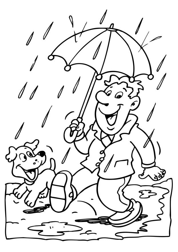 preschool rainy day coloring pages