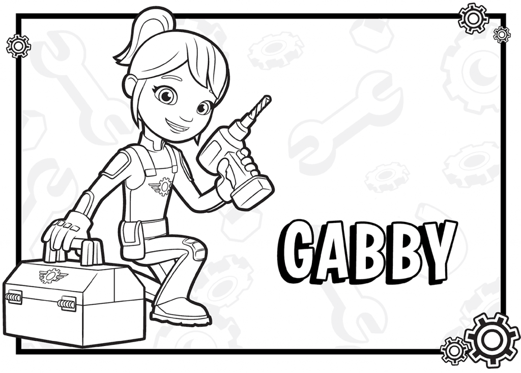 Gabby Blaze and the Monster Machines Coloring Pages