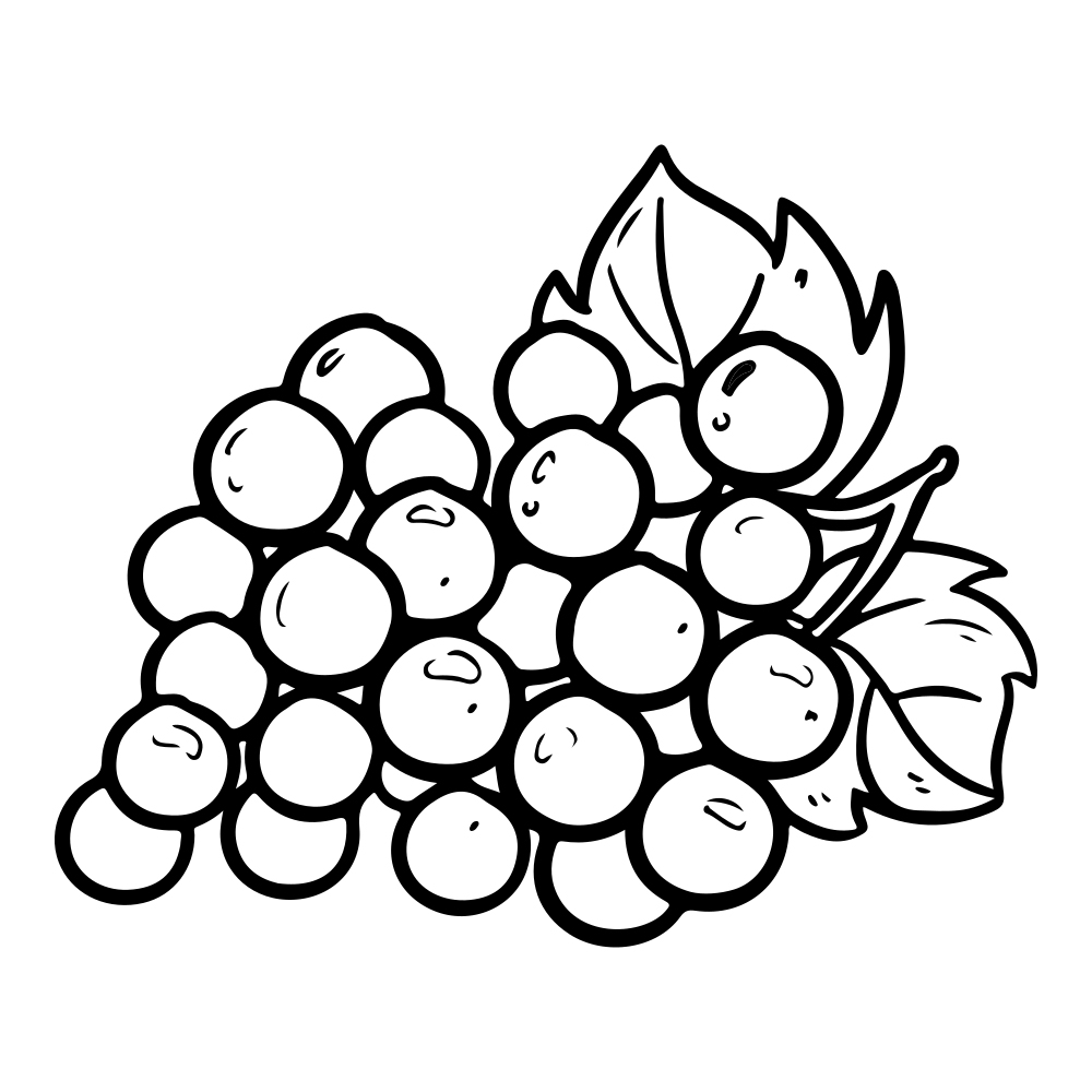 Grapes Clipart Coloring At Randall Maupin Blog
