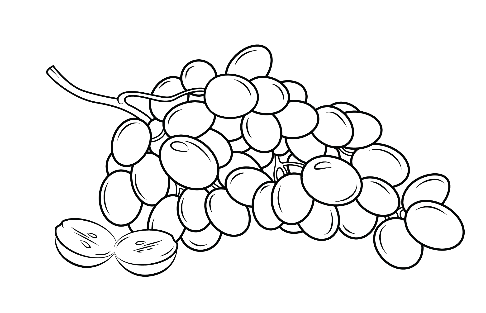 Download Grape Sheet For Preschool Coloring Pages