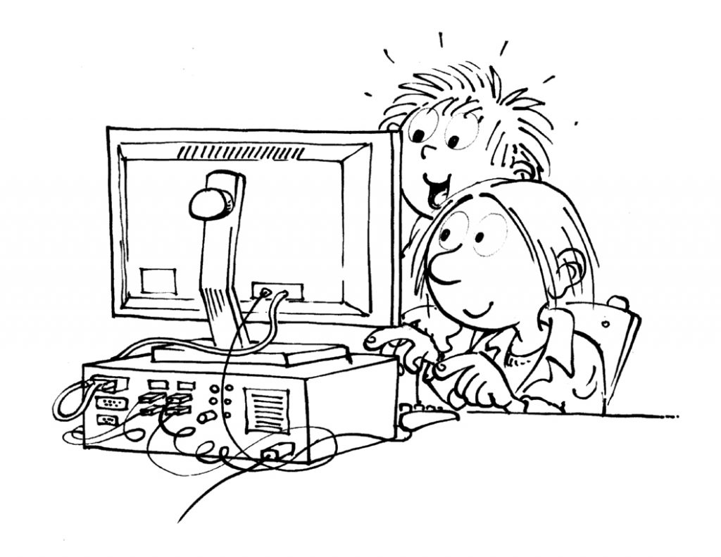 Kids with Computer Coloring Pages