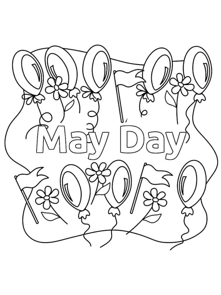 May Day Celebration Coloring Page