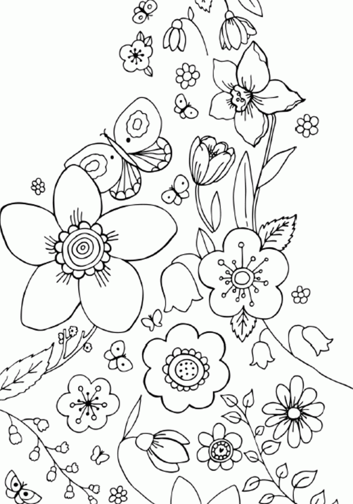May Flowers Coloring Pages