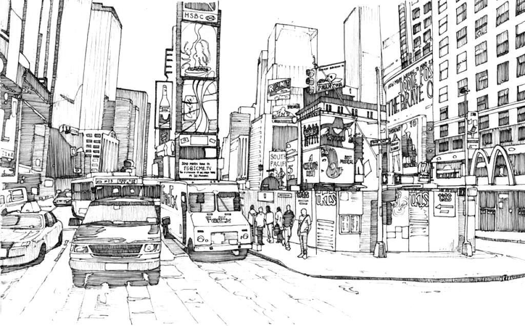 New York City Coloring Page