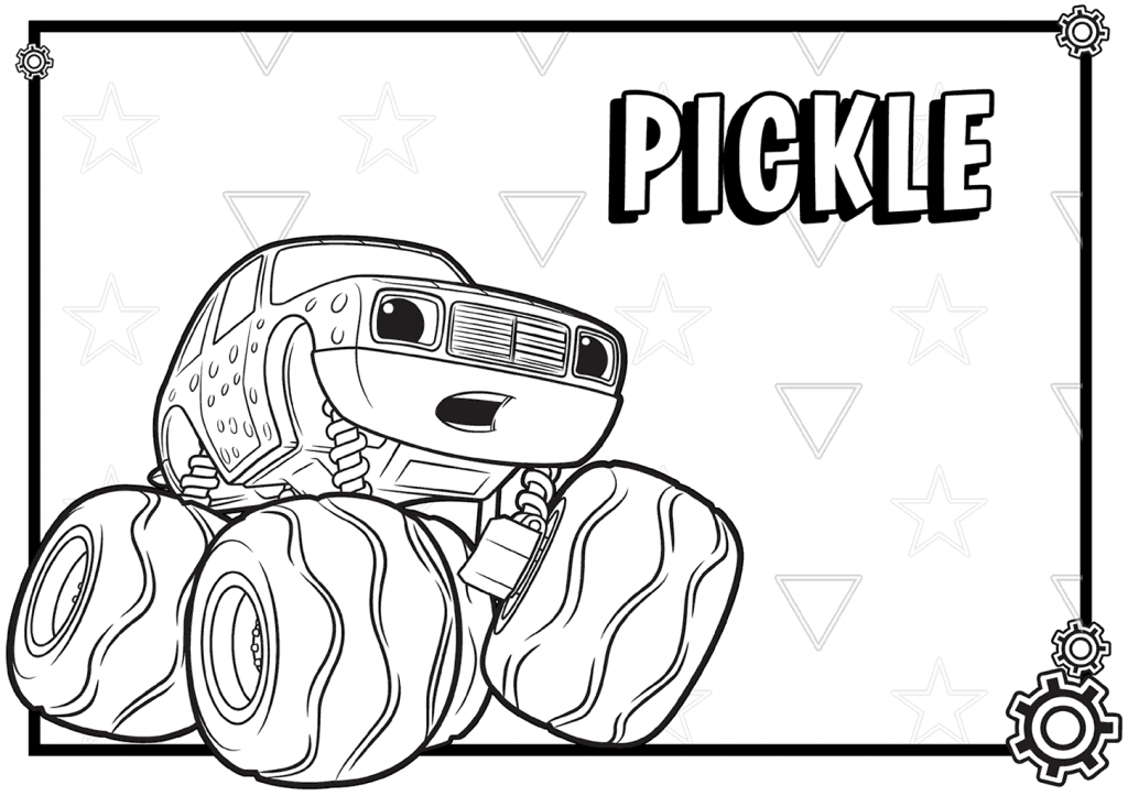 Pickle Blaze and the Monster Machines Coloring Pages