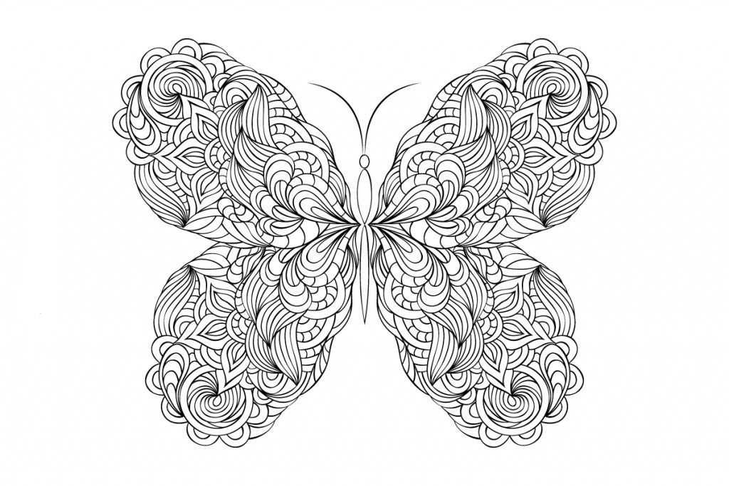 Pretty Butterfly Coloring Pages for Adults