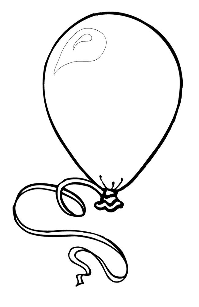 Single Balloon Coloring Page