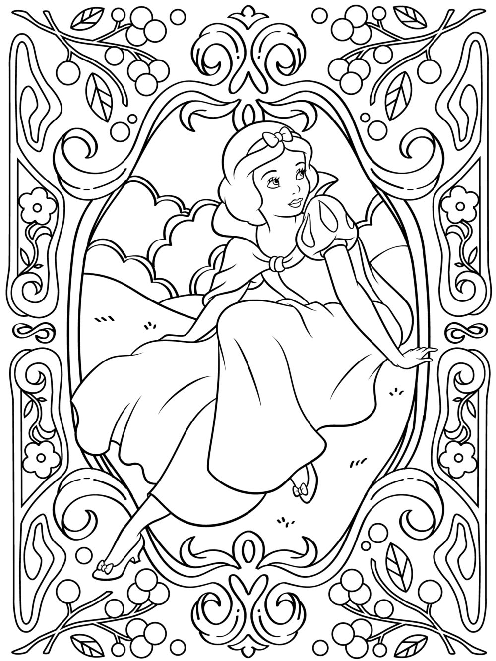 660 Top Black And White Coloring Pages Disney  Images