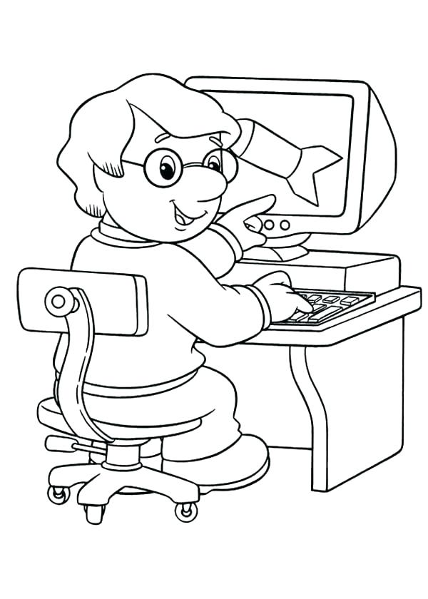 Studying on Computer Coloring Pages