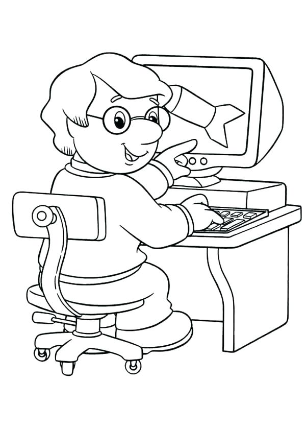 computer coloring pages for kids printable